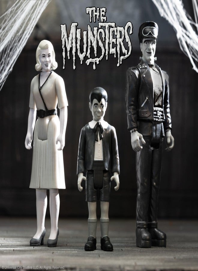 Super7 The Munsters Hot Rod Herman (Grayscale) Reaction Figure - 3.75" The Munsters Action Figure Classic TV Collectibles and Retro Toys - Image 5